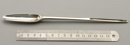 18th Century Dutch Silver Marrow Scoop - Amsterdam, 934 standard, Hermanus Heuvel